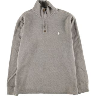 ラルフローレン(Ralph Lauren)の古着 ラルフローレン Ralph Lauren POLO RALPH LAUREN ハーフジップスウェットシャツ トレーナー メンズL /eaa420390(スウェット)