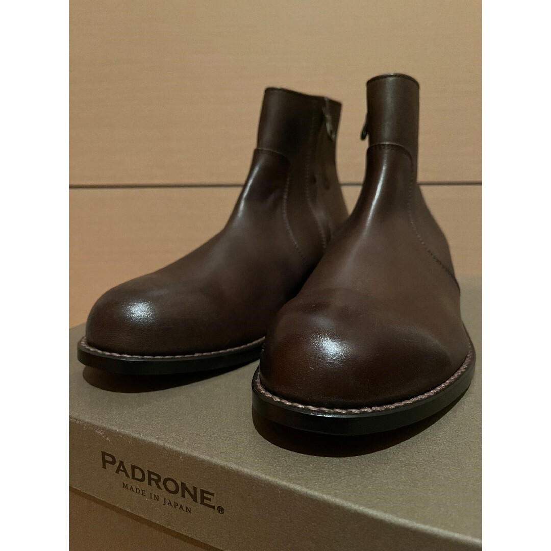 PADRONE(パドローネ)のPADRONE ブーツ 40 deep brown パドローネ サイドジップ メンズの靴/シューズ(ブーツ)の商品写真