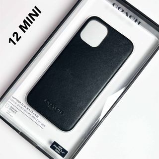 コーチ(COACH)のコーチ COACH iPhone 12 MINI レザーケース ブラック(iPhoneケース)