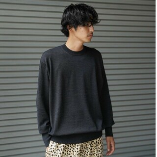 コモリ(COMOLI)のA.PRESSEL/S Knit T-Shirt[CHARCOAL]　23aw(ニット/セーター)
