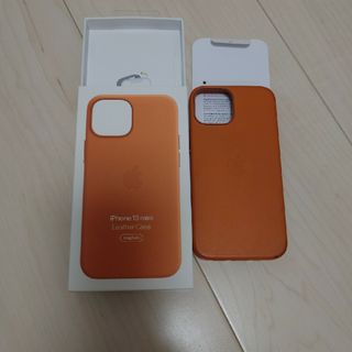 中古  iPhone13 mini レザーケース/ゴールデンブラウン(モバイルケース/カバー)