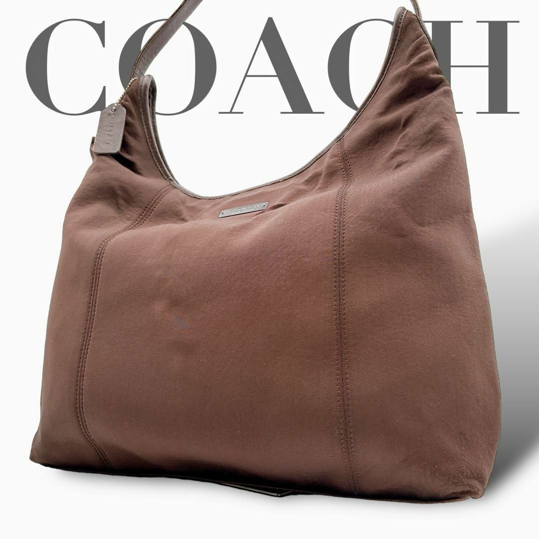 COACH(コーチ)のM088.COACH コーチ ワンショルダーバッグ ナイロン ブラウン レディースのバッグ(ショルダーバッグ)の商品写真