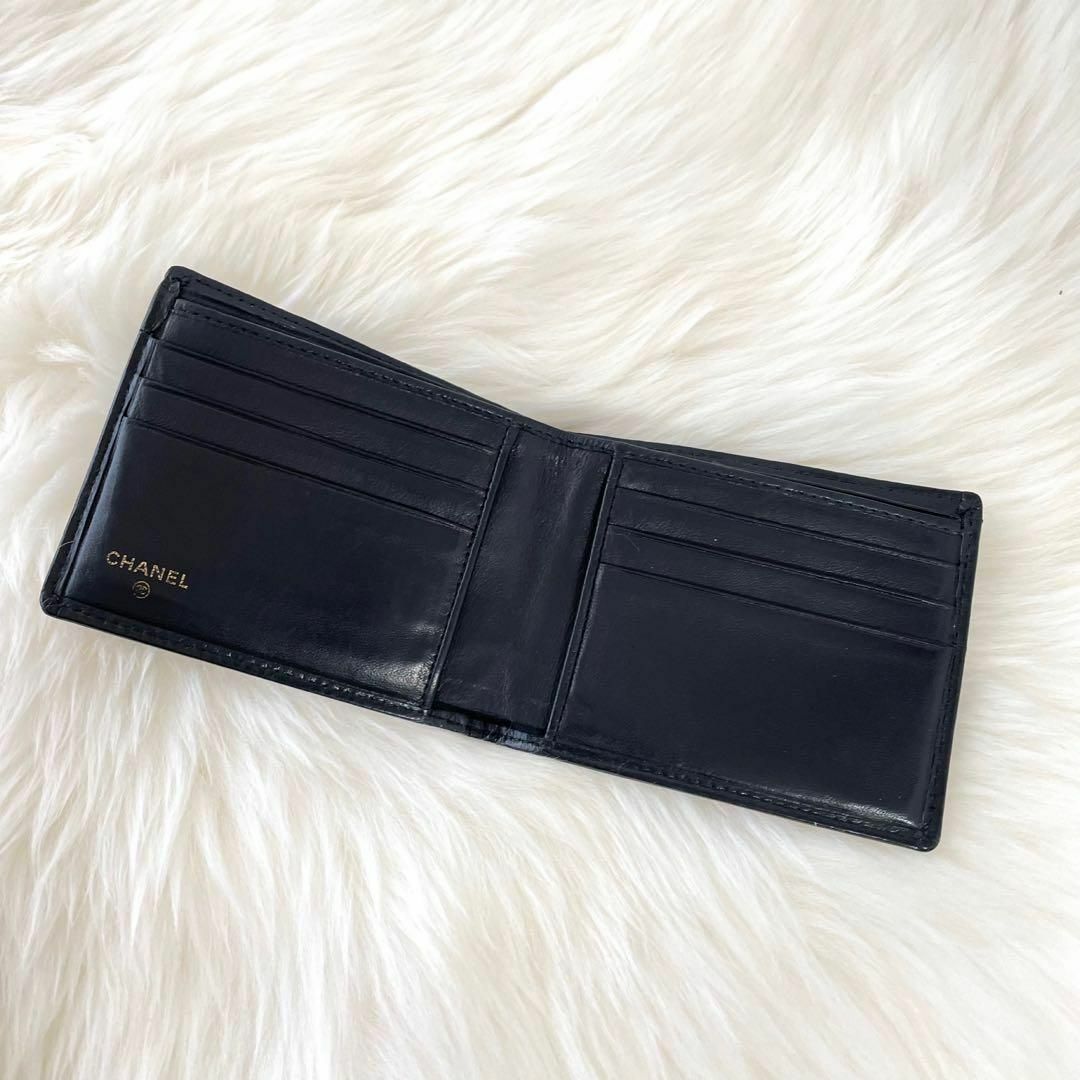 CHANEL(シャネル)のCHANEL ビコローレ　二つ折り財布　ブラック　ギャランティカード付　420 メンズのファッション小物(折り財布)の商品写真