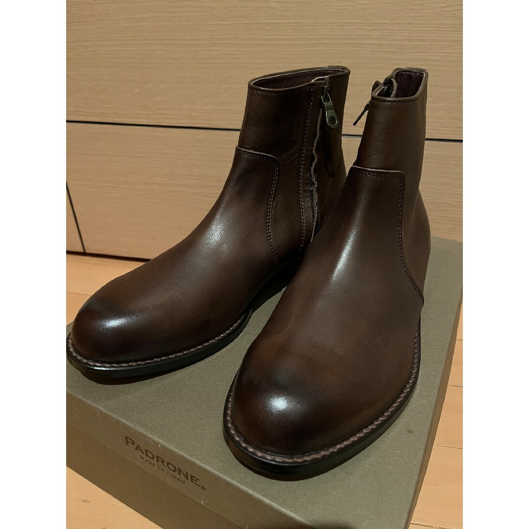 PADRONE(パドローネ)のPADRONE ブーツ 41 deep brown パドローネ サイドジップ メンズの靴/シューズ(ブーツ)の商品写真