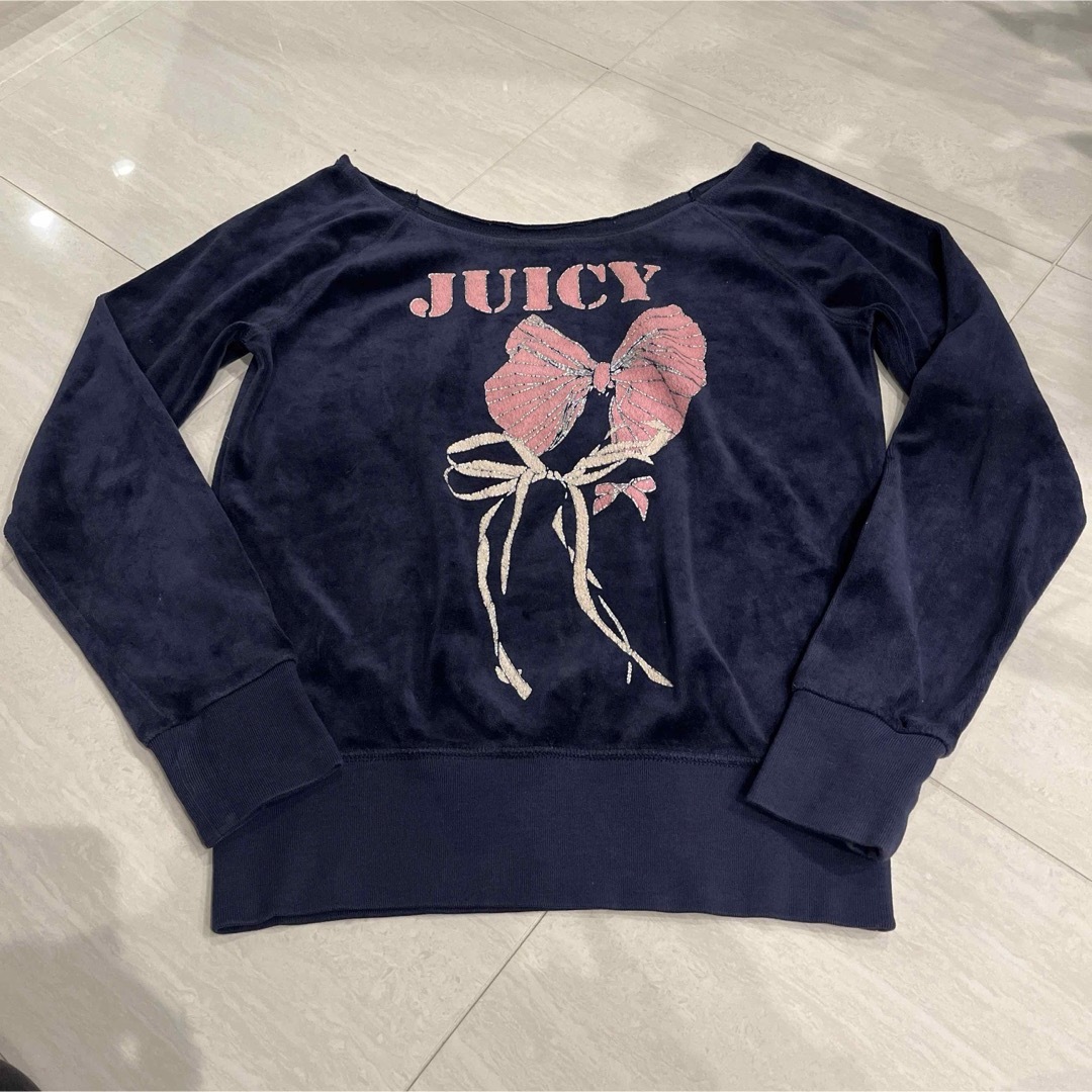 Juicy Couture(ジューシークチュール)のジューシークチュール　ベロア生地トップス レディースのトップス(パーカー)の商品写真