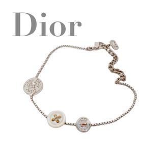 クリスチャンディオール(Christian Dior)の美品 Dior ディオール ブレスレット シルバー 3連 ボタン ヴィンテージ(ブレスレット/バングル)