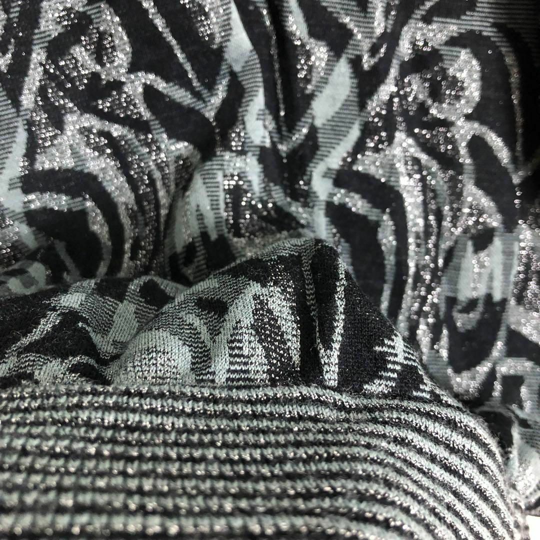 VINTAGE(ヴィンテージ)の総柄 ジャケット おしゃれボタン シルバー 黒 ポケット ユニセックス ウール メンズのトップス(カーディガン)の商品写真
