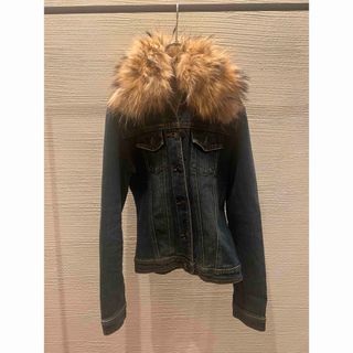 00s archive goa fur denim jacket Gジャン　