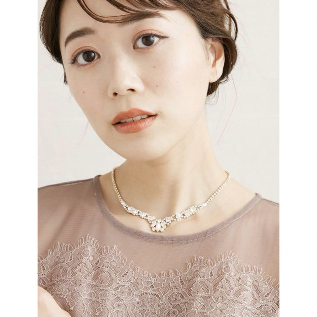 AIMER(エメ)のAIMER  ネックレス ゴールド　ネックレス　パール  シルバー　結婚式 レディースのアクセサリー(ネックレス)の商品写真