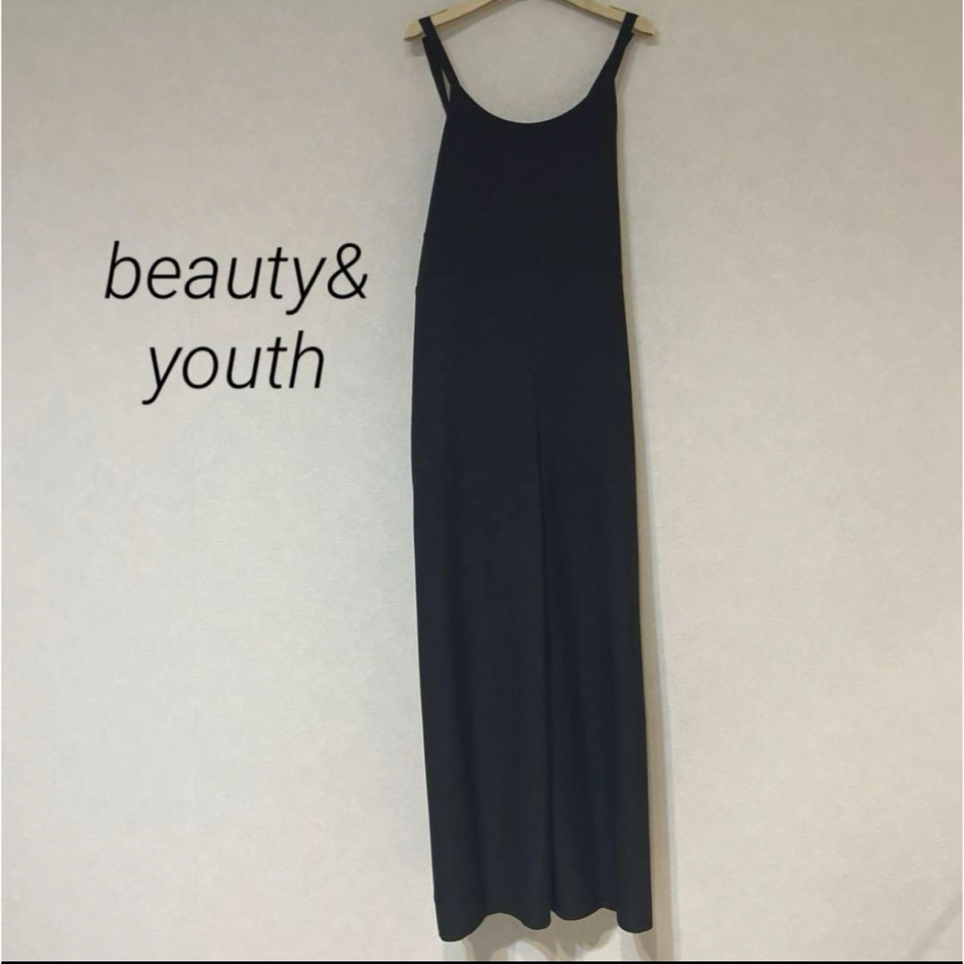 BEAUTY&YOUTH UNITED ARROWS(ビューティアンドユースユナイテッドアローズ)のBEAUTY YOUTH バックリボンサロペット　オールインワン レディースのパンツ(サロペット/オーバーオール)の商品写真