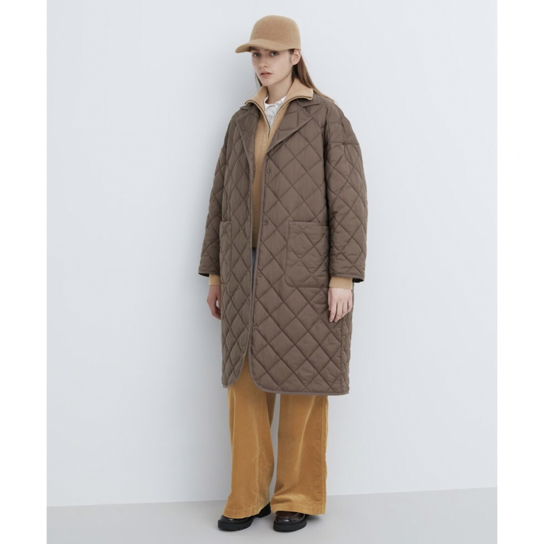 UNIQLO - ユニクロC パフテックオーバーサイズコート ブラウン S UNIQLO - ユニクロC パフテックオーバーサイズコート ブラウン S