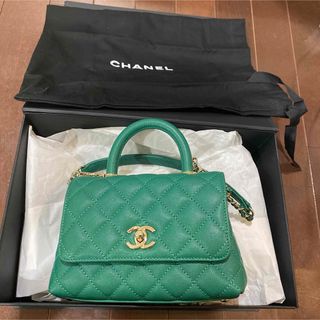 シャネル(CHANEL)のCHANEL ココハンドル　ミドリ　xxs(ショルダーバッグ)