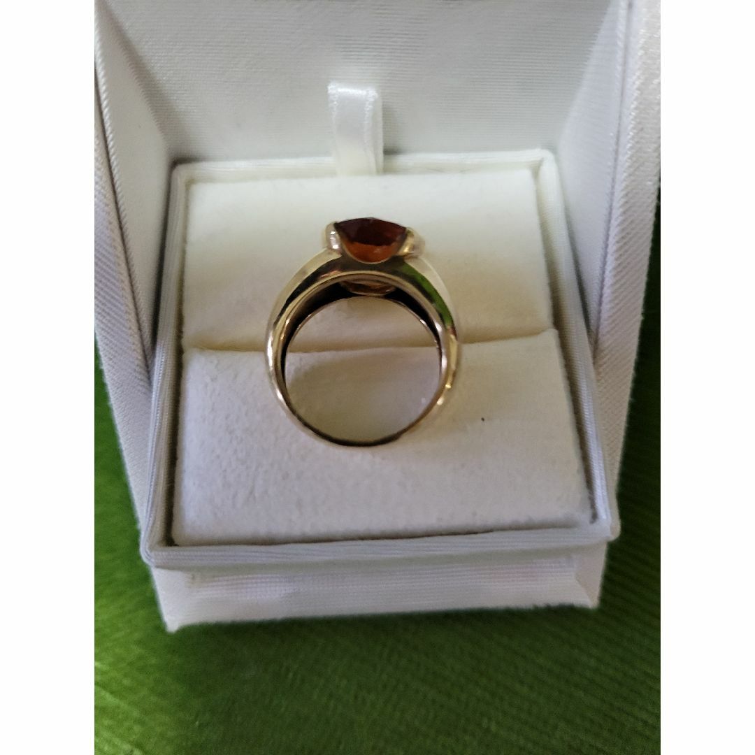 K9金の素敵なガーネットとダイヤの指輪 レディースのアクセサリー(リング(指輪))の商品写真