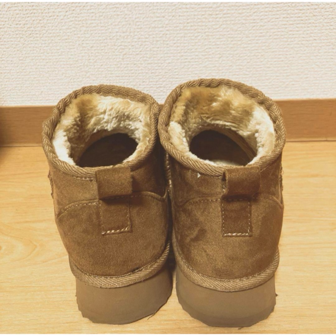 AmiAmi(アミアミ)のAmiAmi 厚底ムートンブーツ/軽量ファーショートブーツ Sサイズ　キャメル レディースの靴/シューズ(ブーツ)の商品写真