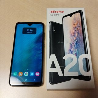 ギャラクシー(Galaxy)のGalaxy A20 SC-02M docomo版 ブラック SIMロック解除済(スマートフォン本体)