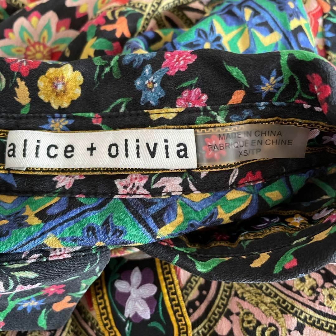 Alice+Olivia(アリスアンドオリビア)の33 アリスアンドオリビア 花柄 フラワー ブラウス シャツ トップス レディースのトップス(シャツ/ブラウス(長袖/七分))の商品写真