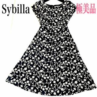 Sybilla - Sybilla シビラ 花柄ワンピース M シルク混 リボン 日本製の ...