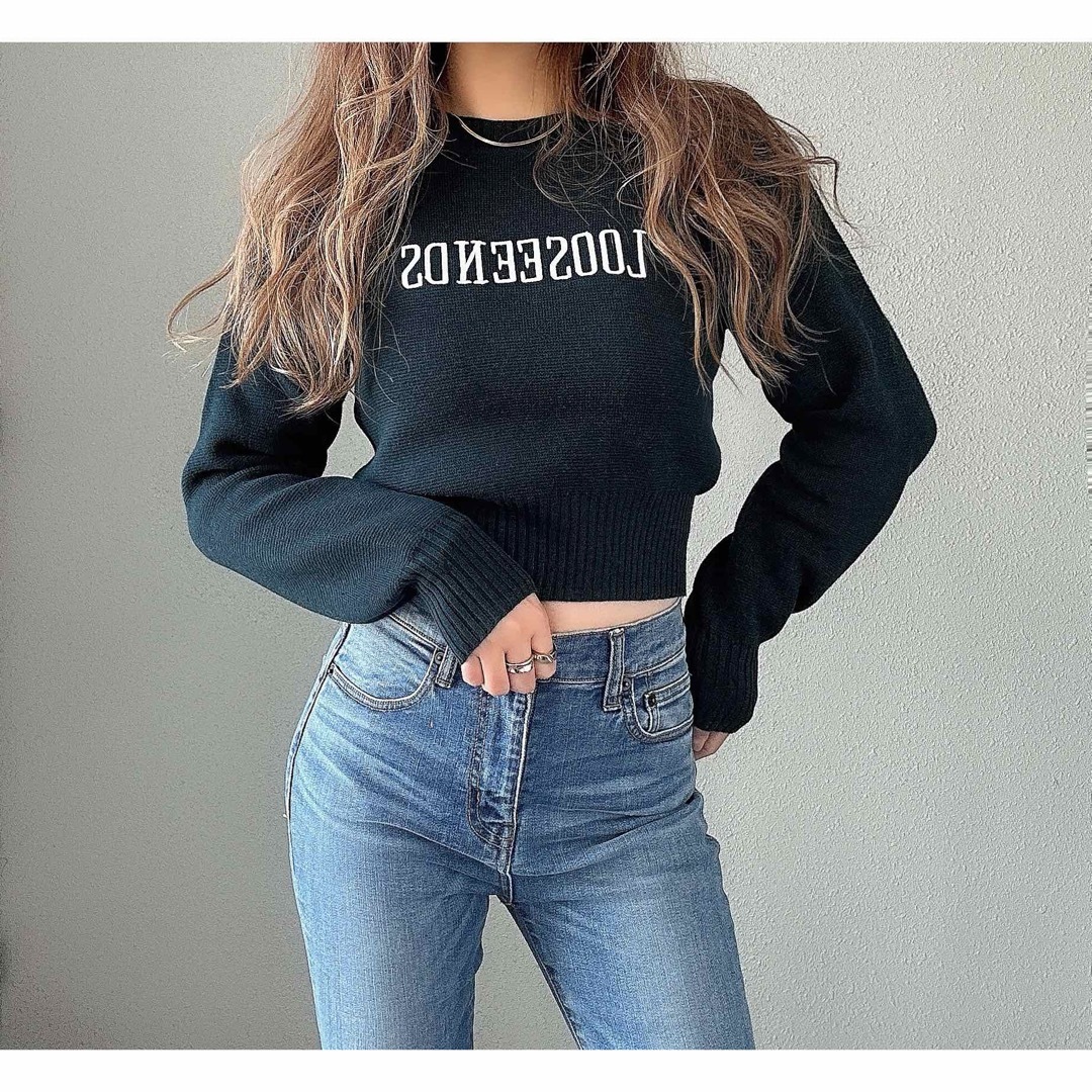 GYDA(ジェイダ)の【GYDA】LOOSEENDSクルーネックニットTOPS レディースのトップス(ニット/セーター)の商品写真