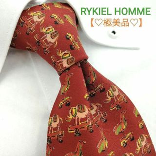 ソニアリキエル(SONIA RYKIEL)の極美品 ソニアリキエル ネクタイ レッド ぞう エレファント[BN](ネクタイ)