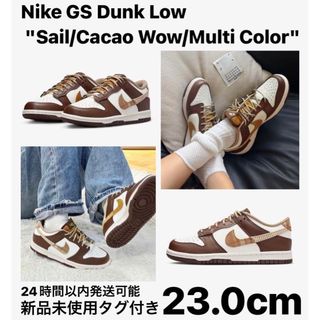 ナイキ(NIKE)の【完売品】ナイキ GS ダンク ロー "セイル/カカオワオ/マルチカラー"(スニーカー)