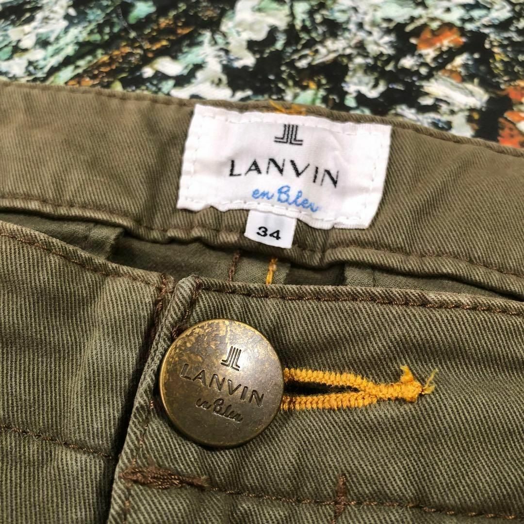 【美品】ランバンオンブルー-LANVIN en Bleu-スキニーカーゴパンツ