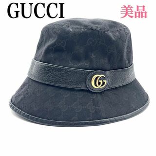 Gucci - グッチ GUCCI ハット 帽子 GG柄 シェリーライン バケット