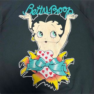 Betty Boop - 【美品】90s ベティちゃん フルーツタグ ブラック スウェット ベティブーフ