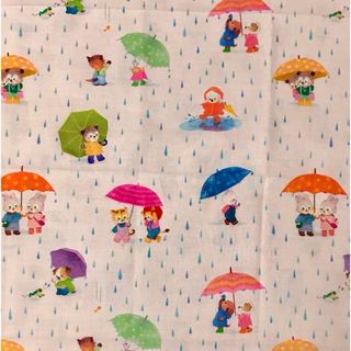 franche lippee - 【レインポケット】ユキエモン　生地　フランシュリッペ　生地幅ハーフ55×50cm