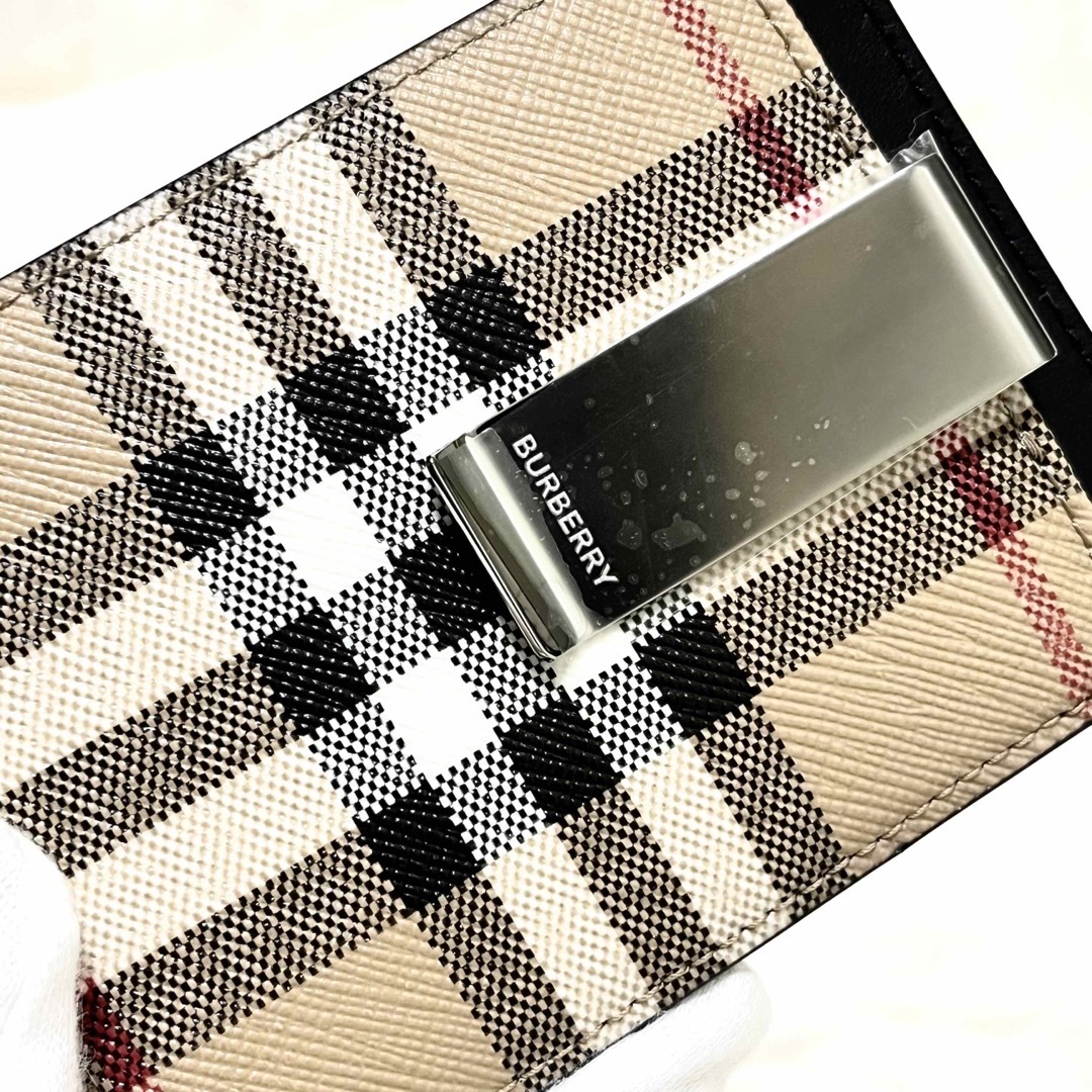 BURBERRY(バーバリー)のBurberry チェック マネークリップ カードケース 財布 メンズ メンズのファッション小物(折り財布)の商品写真