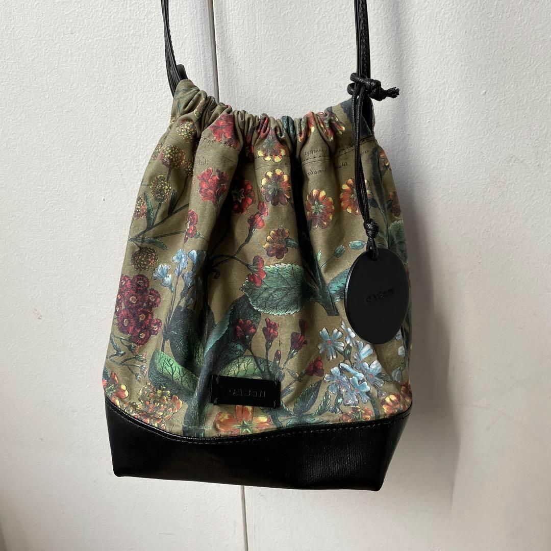 キャバン CaBan 花柄 バッグ 巾着 ハンド カバン レディースのバッグ(ショルダーバッグ)の商品写真