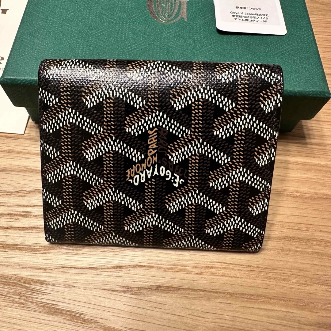 GOYARD(ゴヤール)の【希少・美品】   ゴヤール マリニー ウォレットブラック二つ折り財布　黒黒 メンズのファッション小物(折り財布)の商品写真