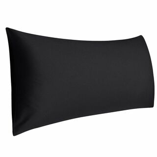 【色: ブラック】uxcell 枕カバー エジプト綿 コットン 綿100％ ソフ(シーツ/カバー)