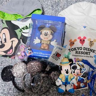 ディズニー(Disney)の[ディズニーよくばりセット］カチューシャ3本・ジャングルカーニバル景品・パーカー(キャラクターグッズ)