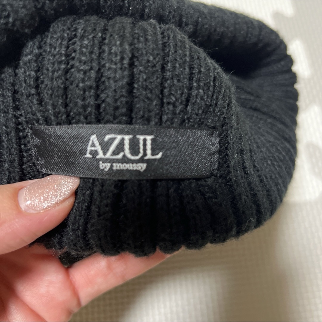 AZUL by moussy(アズールバイマウジー)のアズールバイマウジー ニット帽 レディースの帽子(ニット帽/ビーニー)の商品写真