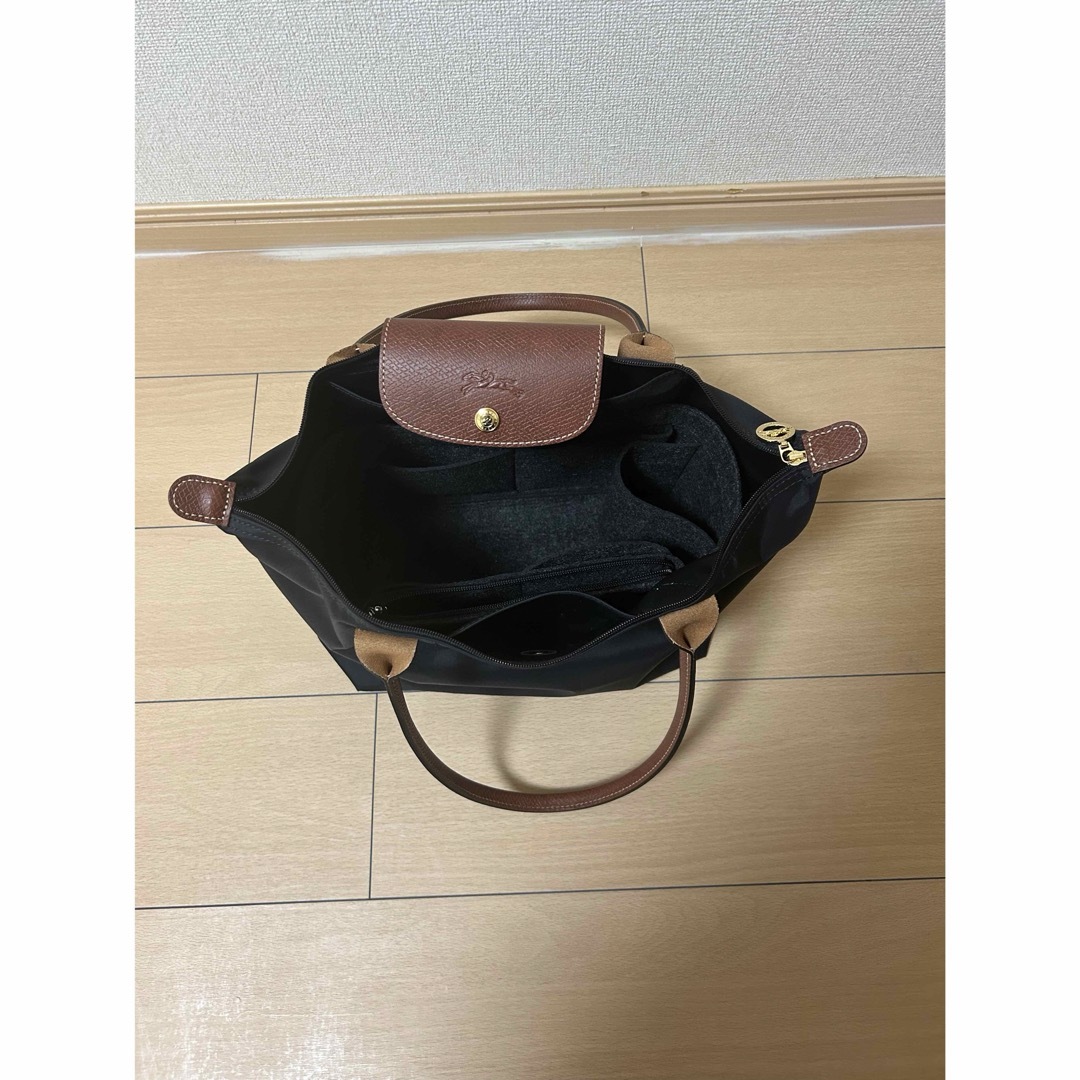 LONGCHAMP(ロンシャン)のロンシャン　ルプリアージュM ブラック レディースのバッグ(ハンドバッグ)の商品写真