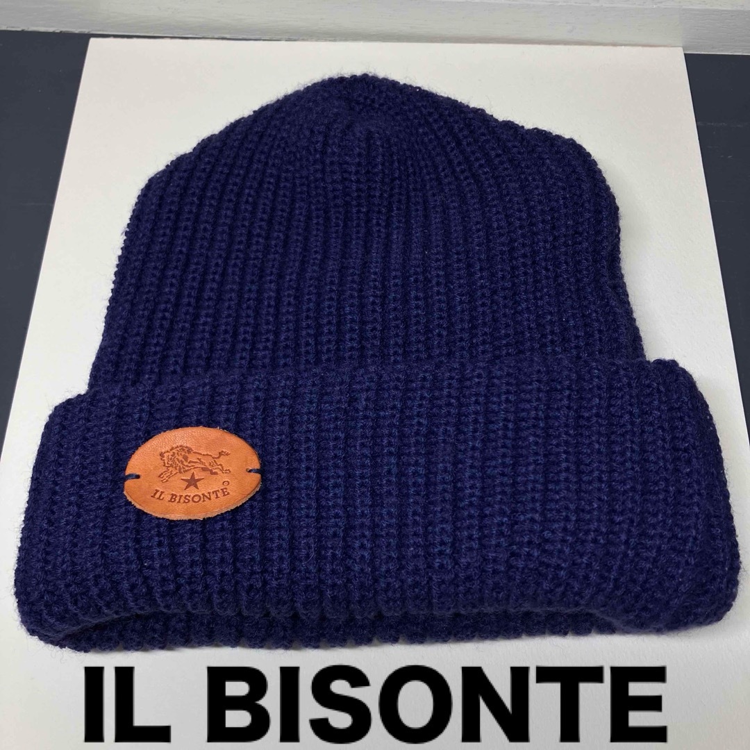 IL BISONTE(イルビゾンテ)のニット帽 ニットキャップ IL BISONTEイルビゾンテ ネイビー メンズの帽子(ニット帽/ビーニー)の商品写真