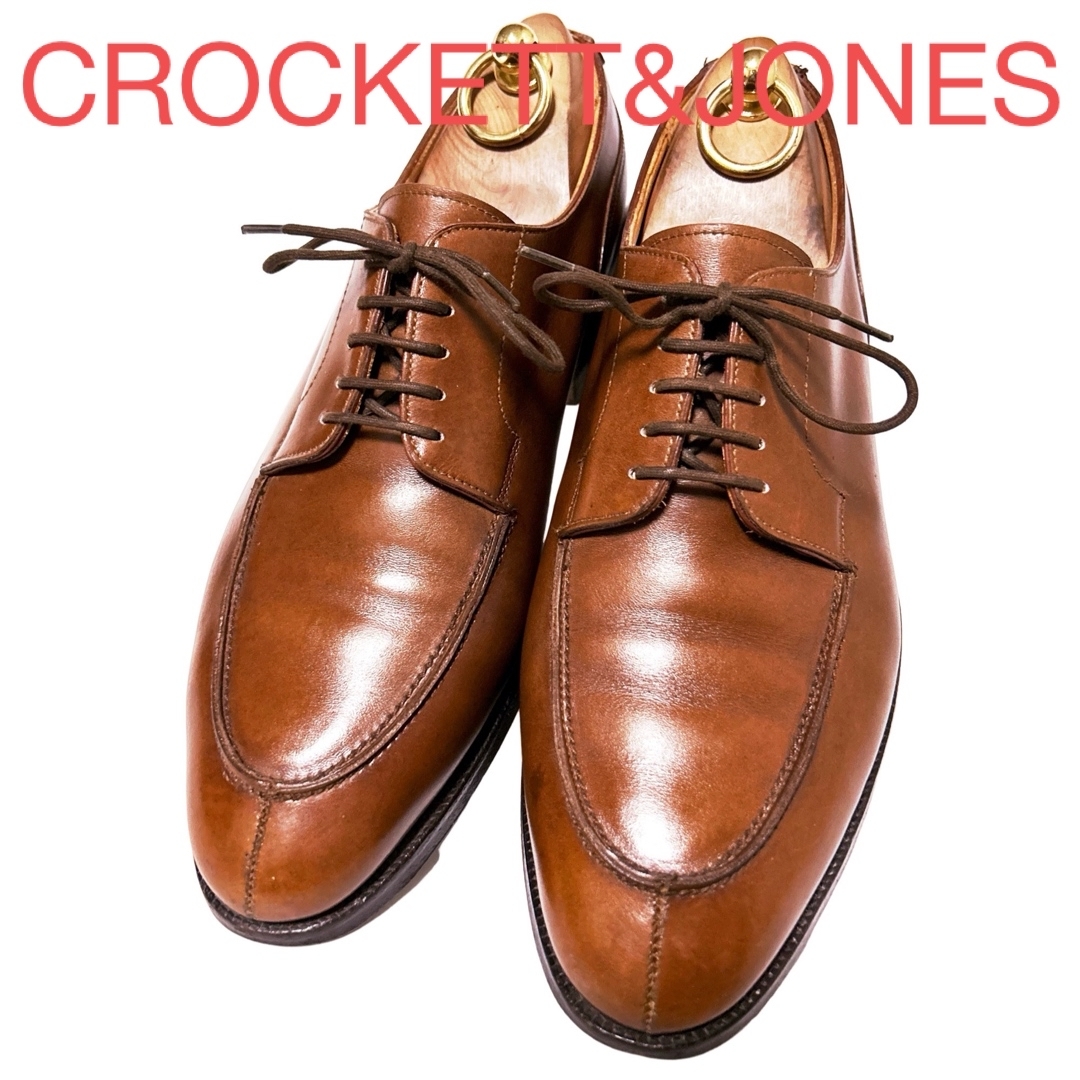 Crockett&Jones(クロケットアンドジョーンズ)の253.CROCKETT&JONES KENSINGTON Uチップ 6.5E メンズの靴/シューズ(ドレス/ビジネス)の商品写真