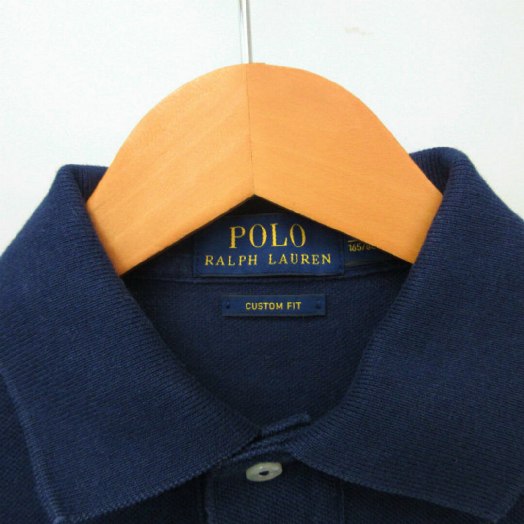 POLO RALPH LAUREN(ポロラルフローレン)のポロ ラルフローレン ポロシャツ カットソー ロゴ刺繍 半袖 紺 XS メンズのトップス(ポロシャツ)の商品写真