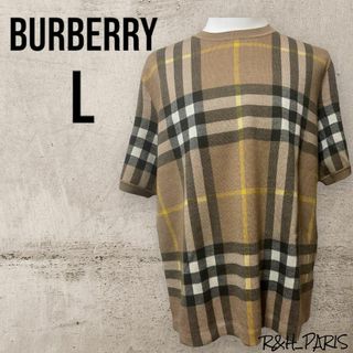 バーバリー(BURBERRY)のバーバリー ニットTシャツ ビンテージチェック L 新品未使用(Tシャツ/カットソー(半袖/袖なし))