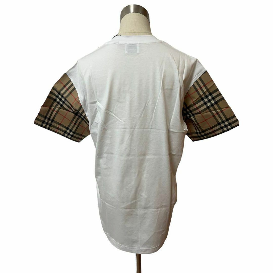 BURBERRY(バーバリー)のバーバリー Tシャツ ホワイト×ビンテージチェック S 新品未使用 レディースのトップス(Tシャツ(半袖/袖なし))の商品写真