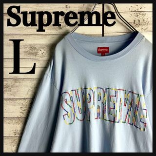 シュプリーム(Supreme)の8562【人気Lサイズ】シュプリーム☆刺繍ビッグロゴ希少カラーロングtシャツ(Tシャツ/カットソー(七分/長袖))