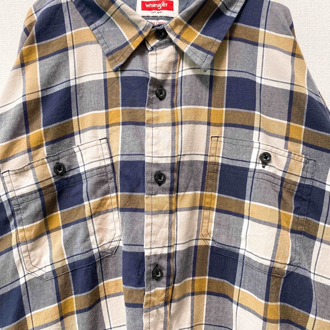 Wrangler(ラングラー)のラングラー　長袖シャツ　チェック　ワークシャツ　男女兼用　2XLサイズ メンズのトップス(シャツ)の商品写真