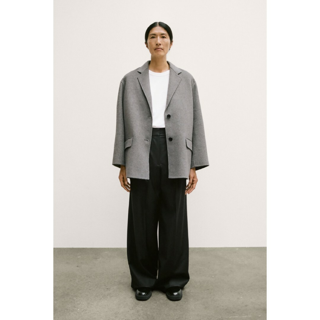 ZARA(ザラ)のZARA　ZW COLLECTION ダブルフェイス ウールブレンド ブレザー レディースのジャケット/アウター(テーラードジャケット)の商品写真