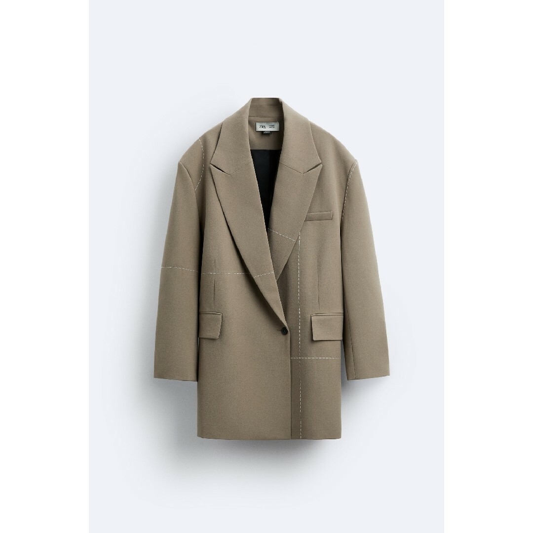 ZARA - ZARAオーバーサイズブレザー トップステッチ X MAISON ZARA - ZARAオーバーサイズブレザー トップステッチ X MAISON