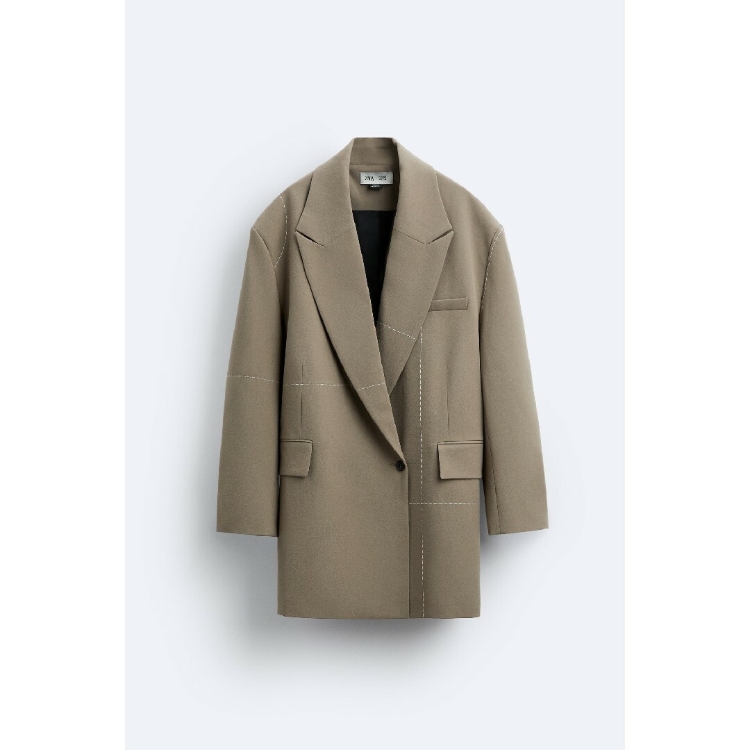 ZARA(ザラ)のZARAオーバーサイズブレザー トップステッチ X MAISON SPECIAL レディースのジャケット/アウター(テーラードジャケット)の商品写真