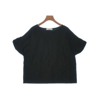 アンタイトル(UNTITLED)のUNTITLED アンタイトル Tシャツ・カットソー 2(M位) 黒(ボーダー) 【古着】【中古】(カットソー(半袖/袖なし))