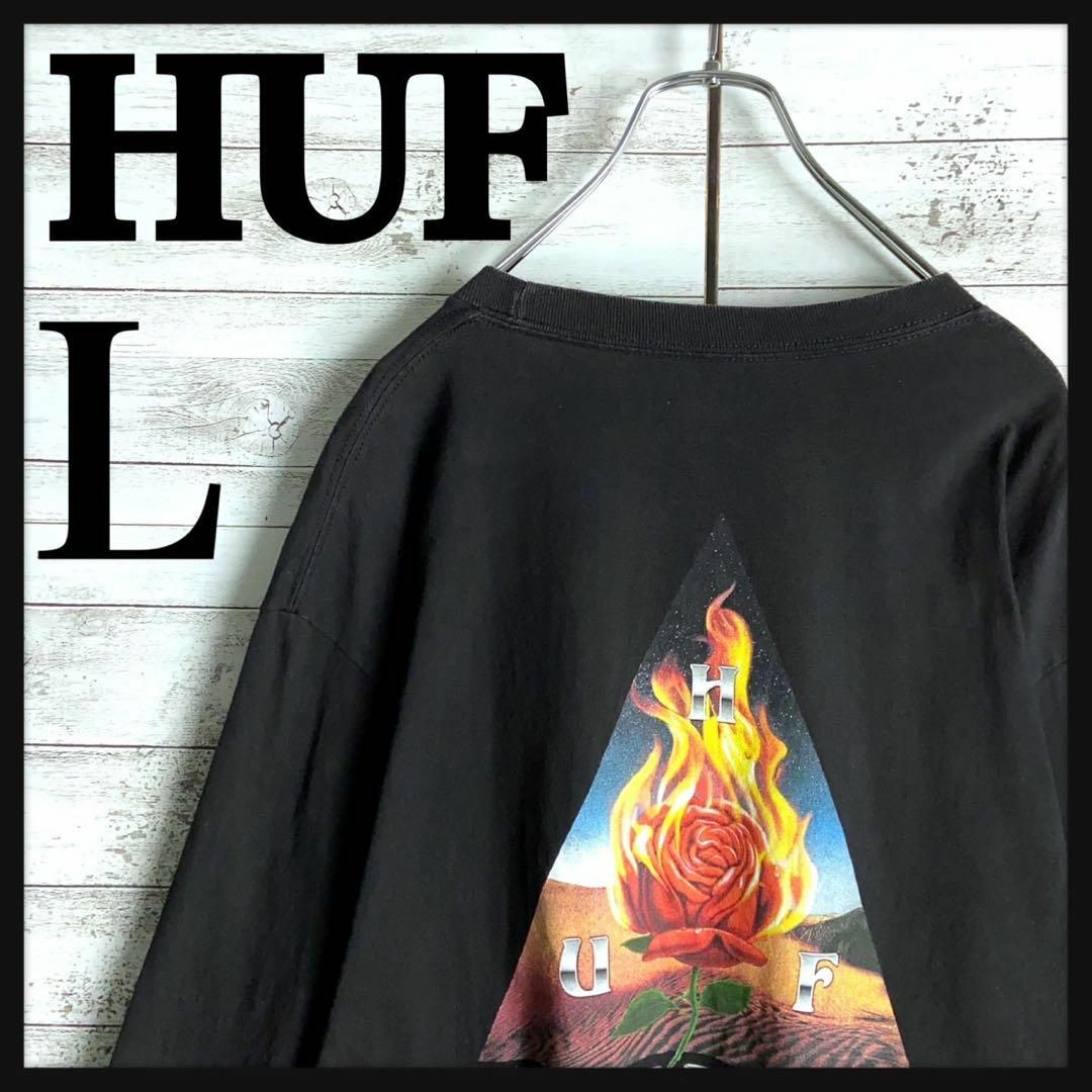 HUF(ハフ)の8565【人気Lサイズ】ハフ☆バックプリント ロングtシャツ　定番カラー メンズのトップス(Tシャツ/カットソー(七分/長袖))の商品写真