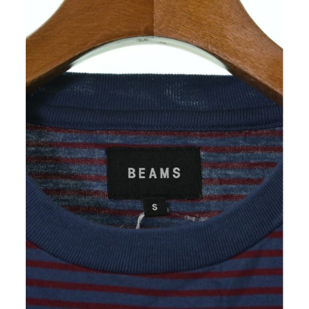 BEAMS(ビームス)のBEAMS ビームス Tシャツ・カットソー S 青x赤(ボーダー) 【古着】【中古】 メンズのトップス(Tシャツ/カットソー(半袖/袖なし))の商品写真