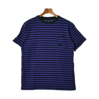 ニードルス(Needles)のNeedles ニードルス Tシャツ・カットソー XS 紫x黒 (ボーダー) 【古着】【中古】(Tシャツ/カットソー(半袖/袖なし))