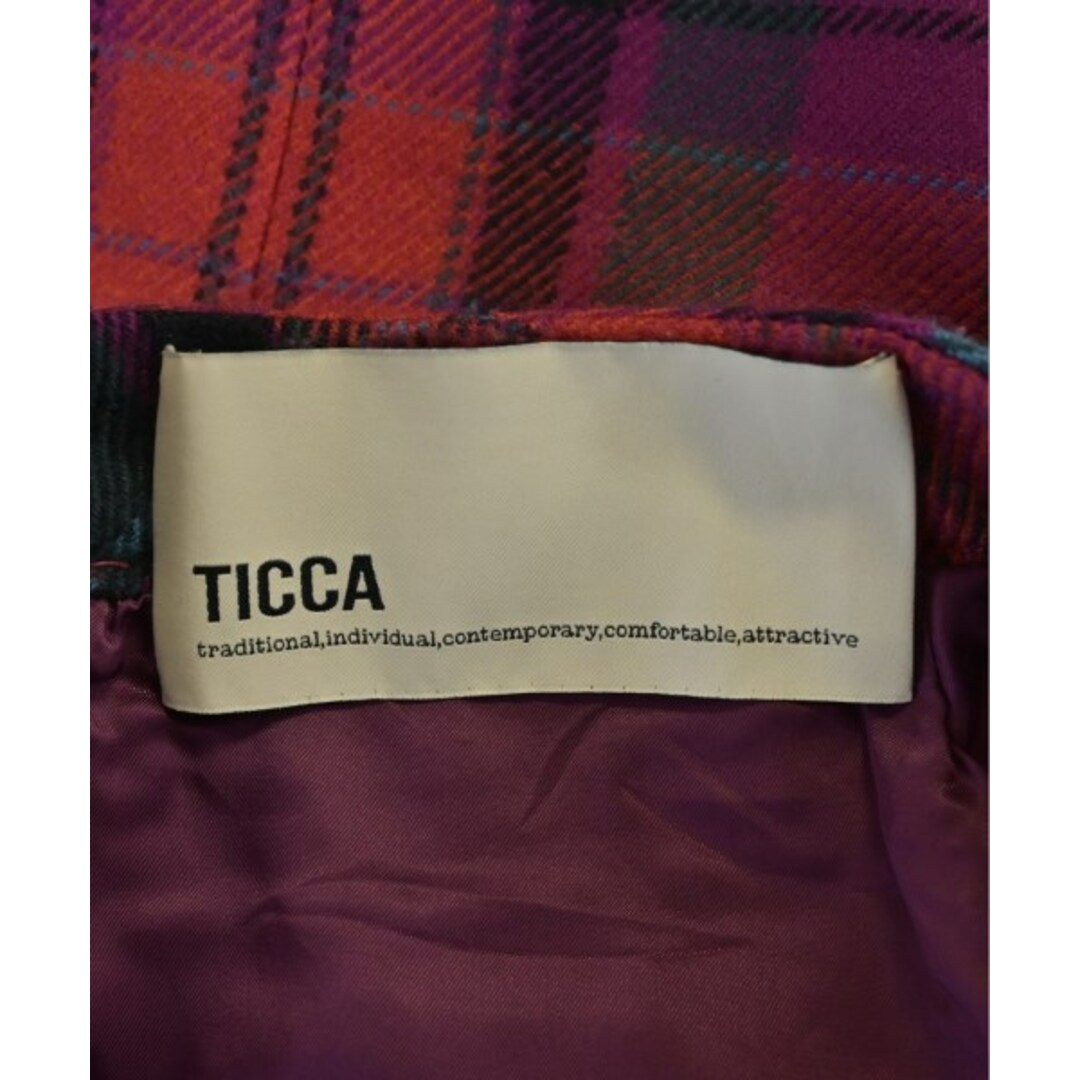 TICCA(ティッカ)のTICCA ロング・マキシ丈スカート 2(M位) 赤xピンクx青等(チェック) 【古着】【中古】 レディースのスカート(ロングスカート)の商品写真